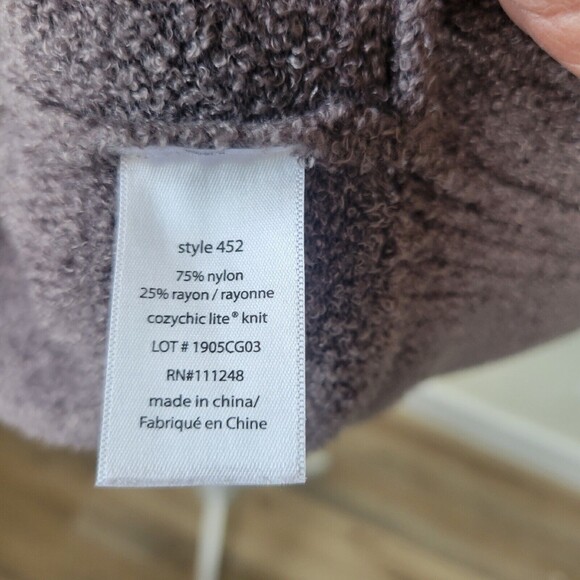 Barefoot Dreams Women's Size XS-Sm CozyChic Lite Circle Cardi in Charcoal Gray - Picture 8 of 13